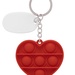 Push Pop Bubble Heart Fidget Sensory Keychain
