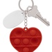 Push Pop Bubble Heart Fidget Sensory Keychain