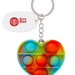 Push Pop Bubble Heart Fidget Sensory Keychain