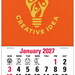 2-Color Stick Up Grid, English (14-Month) Square Shape - 2027