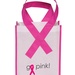 Pink Ribbon Handle Awareness Tote Bag