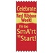 Red Ribbon Week Ribbons with Adhesive Backing