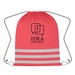 Reflective Safety Drawstring Bag with Custom Imprint
