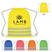 Reflective Safety Drawstring Bag with Custom Imprint