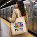 Proud Team Member Cotton Tote Bag with Your Full Color Logo