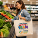 Proud Team Member Cotton Tote Bag with Your Full Color Logo