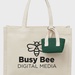 Mini Recycled Cotton Tote Bag with Charm