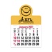 2-Color Stick Up Grid, English (14-Month) Smiley Face Shape - 2027
