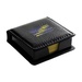 Leatherette Flip-Top Calendar Box with Yellow Sticky Note Paper