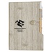 Woodgrain Look Notebook With Sticky Notes And Flags