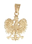 14k Gold or 925 Silver Contemporary Eagle Pendant Two-sides