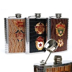 8oz Vodka Flask with Soviet Pins