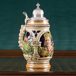 Ceramic Beer Stein - King Jagiello Image, 1 liter