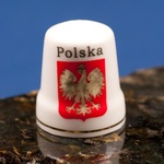 Ceramic Thimble - POLSKA Crest