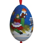 Christmas Children Hand Painted & Signed Turkey Egg Ornament