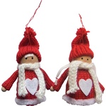 Christmas Ornaments - Winter Couple, 4 inches