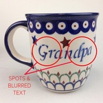 Clearance Polish Pottery 12oz Mug - DZIADEK, GRANDPA