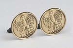 Cuff Links - Polish Eagle, Antique Bronze Plated
