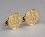 Cuff Links - Polish Eagle, Satin Gold Plated