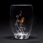 Glass Vase - Agate & Carnelian Stone Series, 12 inches Tall