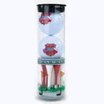 Golf Balls & Tees - Polish American Flags & Eagle Set