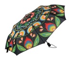 Lowicz  Black Folding Umbrella - Wycinanki