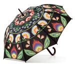 Lowicz Black Polyester Umbrella - Wycinanki