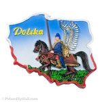 Poland Map Magnet - Polska, Hussar
