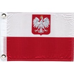 Polish Boat Flag with Eagle 11" x 15"