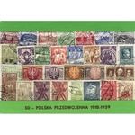 Polish Collectible Postmarked Stamp Sets - 50 from 1918-1939