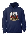 Polish Hussar & Map - Adult Sweatshirt Hoodie