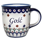 Polish Pottery 12oz Mug - GOSC, GUEST