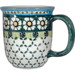 Polish Pottery 12oz Mug - Artistic Design # 025