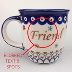Polish Pottery 12oz Mug - PRZYJACIOLKA, FRIEND (F)