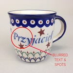 Polish Pottery 12oz Mug - PRZYJACIEL, FRIEND (M)