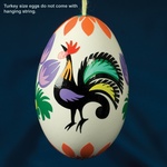 Real Eggs - Rooster Wycinanki Design