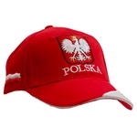 Red Baseball Cap - POLSKA & Eagle Shield