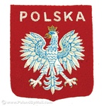 Sew-On Patch - Hand Embroidered White Eagle Crest, Large
