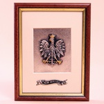 Silver Plated Framed Image - Polish White Eagle