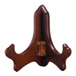 Walnut Finish Plate Stand, 4 inches Tall