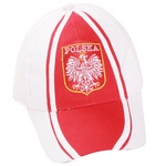 White Baseball Cap - POLSKA, Eagle Crest, Red Center