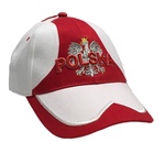 White and Red Baseball Cap - POLSKA on White Eagle
