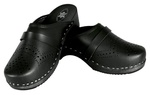 Women's Leather & Wooden Clogs