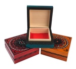 Wooden Box - Floral Design, Square 4x4