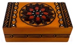 Wooden Box - Floral Design Rectangular 5x3