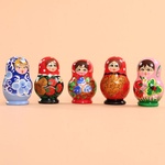 Wooden Magnet - Babuszka Doll, 2 inches Tall