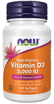 Now Foods Vitamin D-3 5000 IU - 120 Softgels