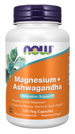 Now Foods Magnesium + Ashwagandha - 120 Veg Capsules