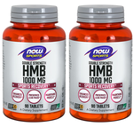 Now Foods HMB Double Strength 1,000 Mg Tablets - 180 Tablets (2 x 90 Tablet Bottles)  TWINPACK