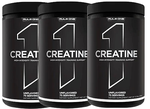 -Rule 1 Creatine 100% Micronized Creatine Monohydrate- 1125 Grams (225 Servings) (3 x 75 Serving Btls)  3-PACK